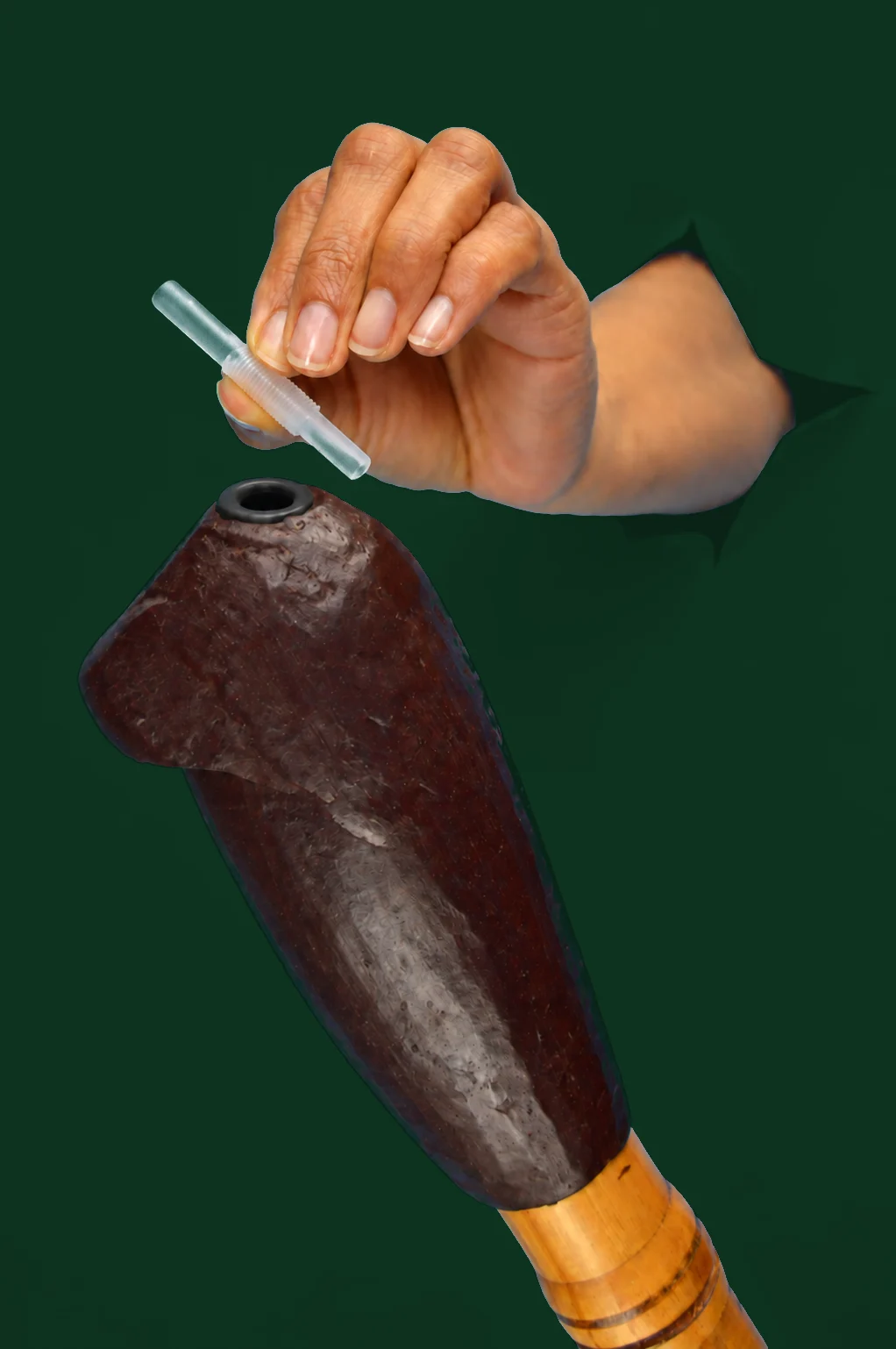 Colombian gaita with the Tuplum mouthpiece installed