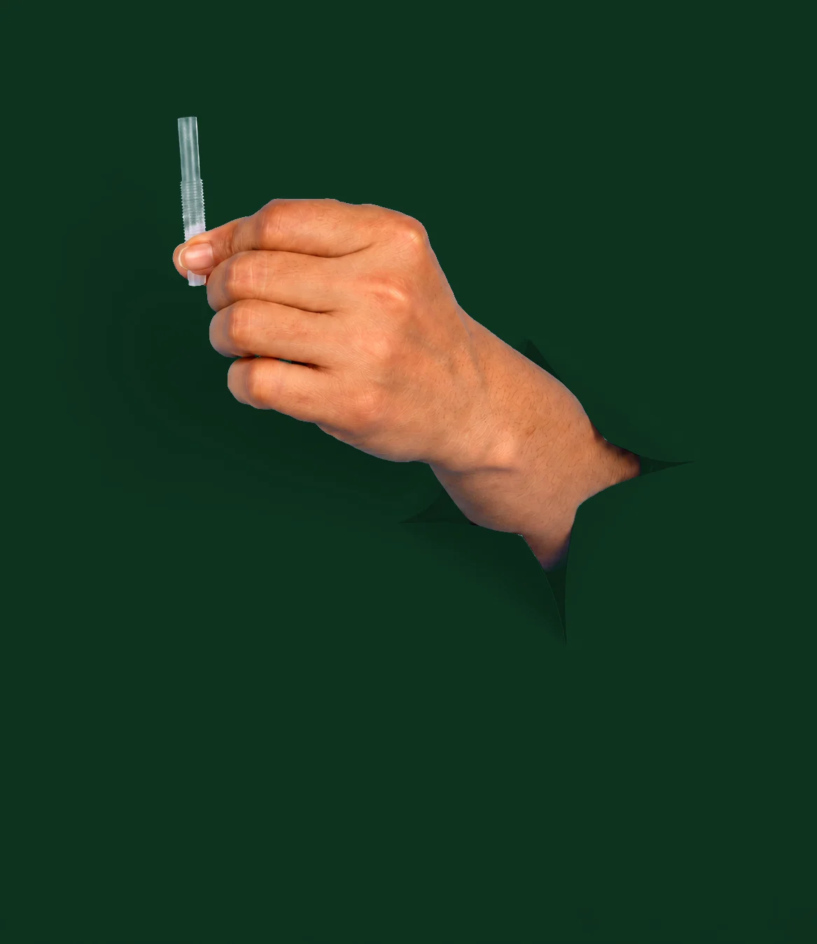 Hand installing the screw-on mouthpiece on the gaita